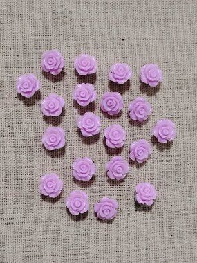20 Pc Pretty Purple Roses Thumb Tacks Decorative Push Pins Bulletin Board Pins